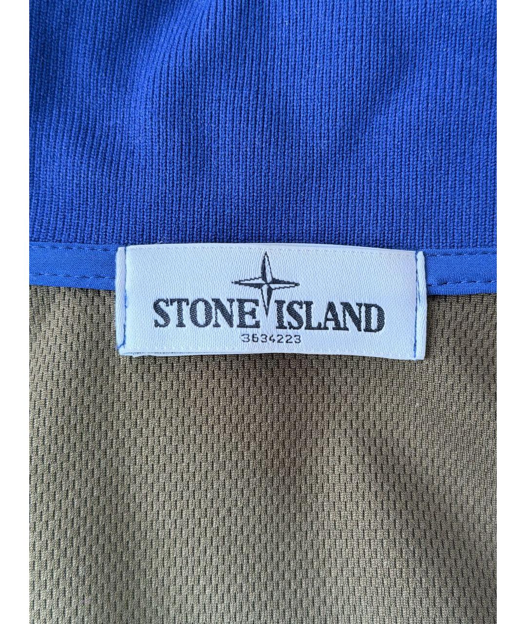 STONE ISLAND Синяя полиэстеровая куртка, фото 4