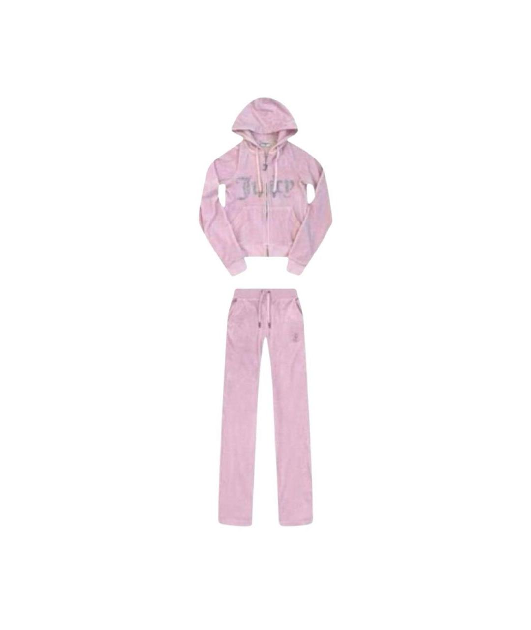 JUICY COUTURE Розовый велюровый спортивные костюмы, фото 9