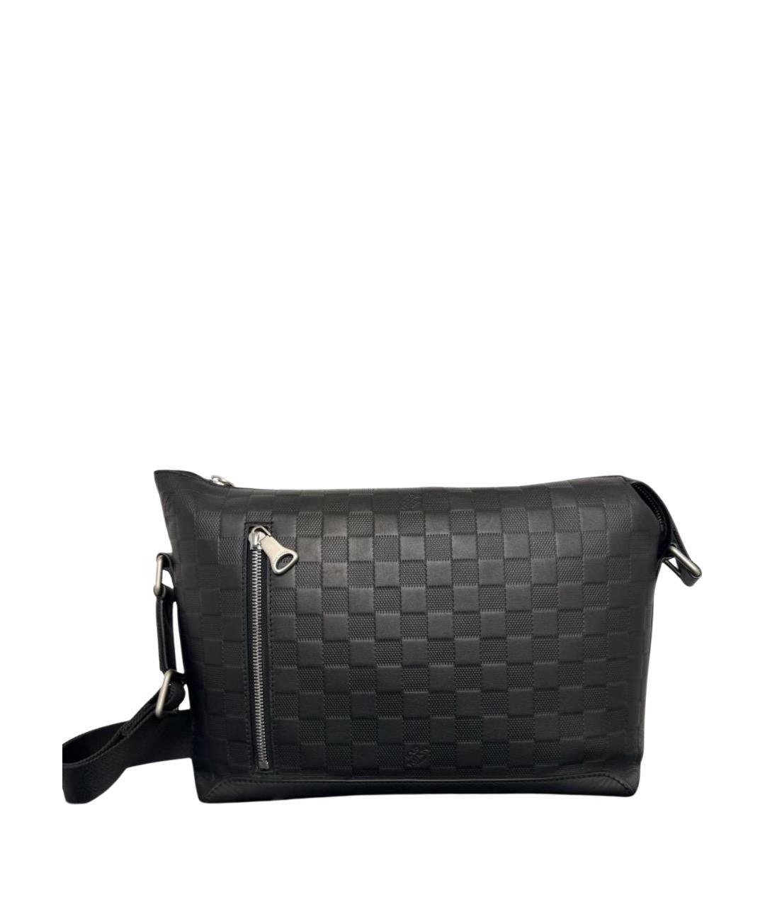 LOUIS VUITTON Черная кожаная сумка на плечо, фото 1