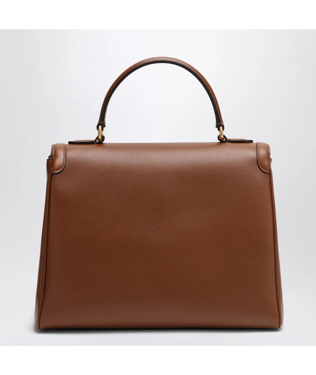 VALENTINO Коричневая кожаная сумка тоут, фото 2