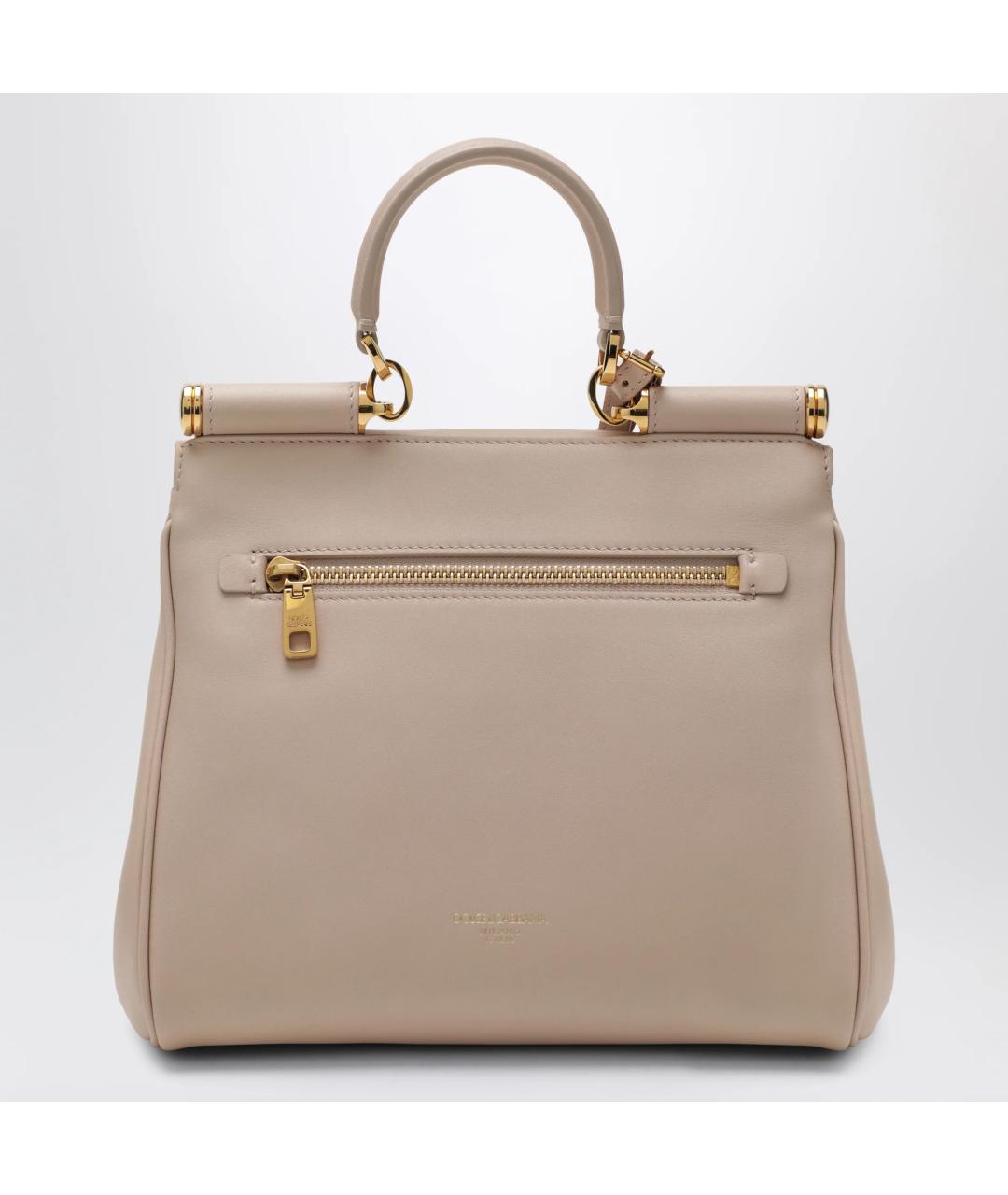 DOLCE&GABBANA Розовая кожаная сумка тоут, фото 2