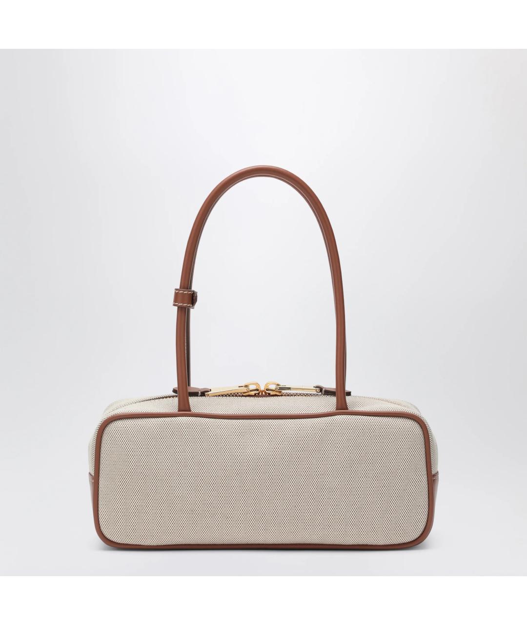 MIU MIU Бежевая тканевая сумка тоут, фото 2