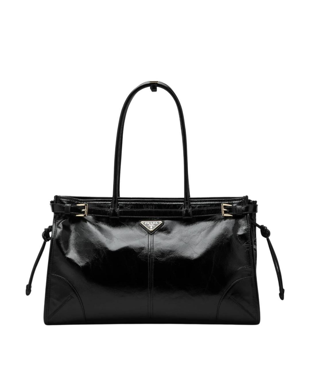 PRADA Черная кожаная сумка тоут, фото 1