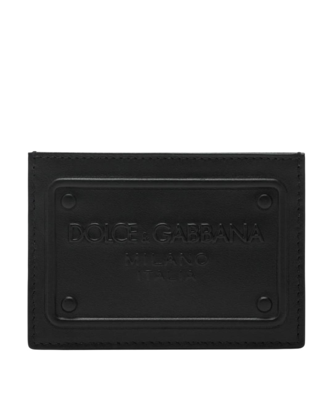 DOLCE&GABBANA Черный кожаный кардхолдер, фото 1