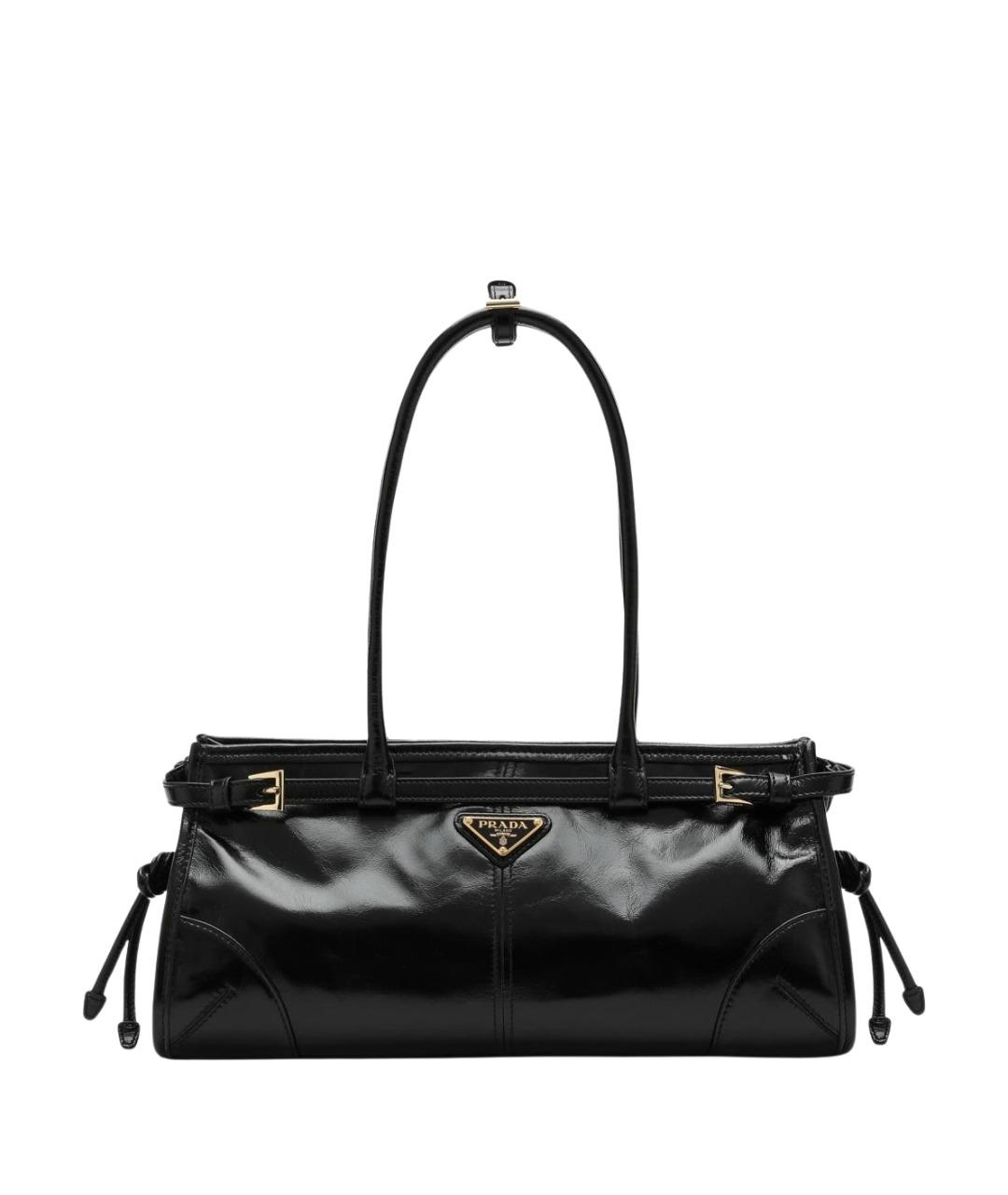 PRADA Черная кожаная сумка тоут, фото 1