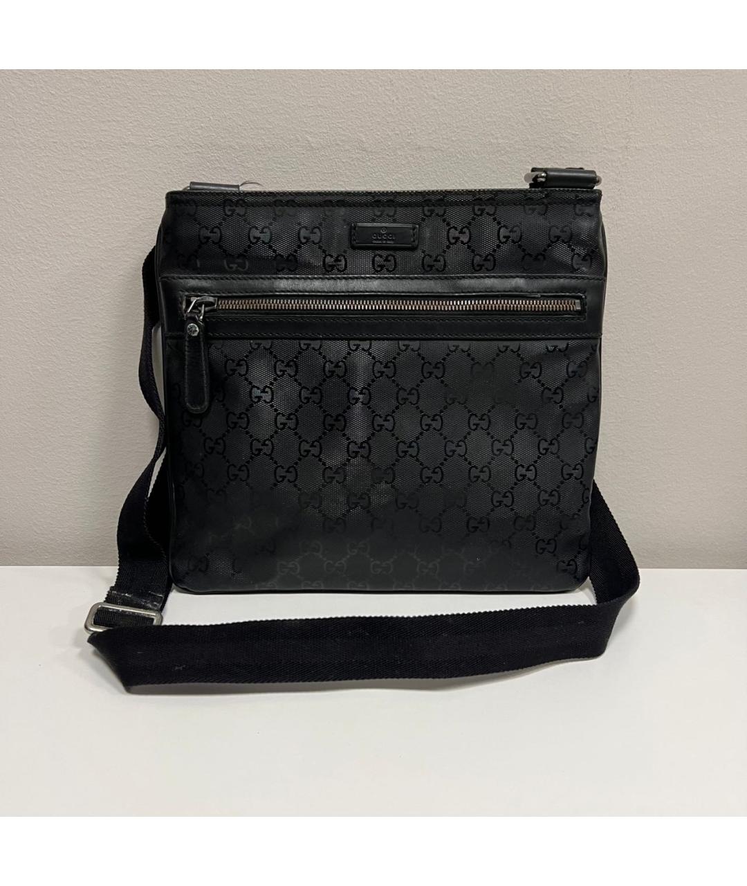 GUCCI Черная кожаная сумка на плечо, фото 2