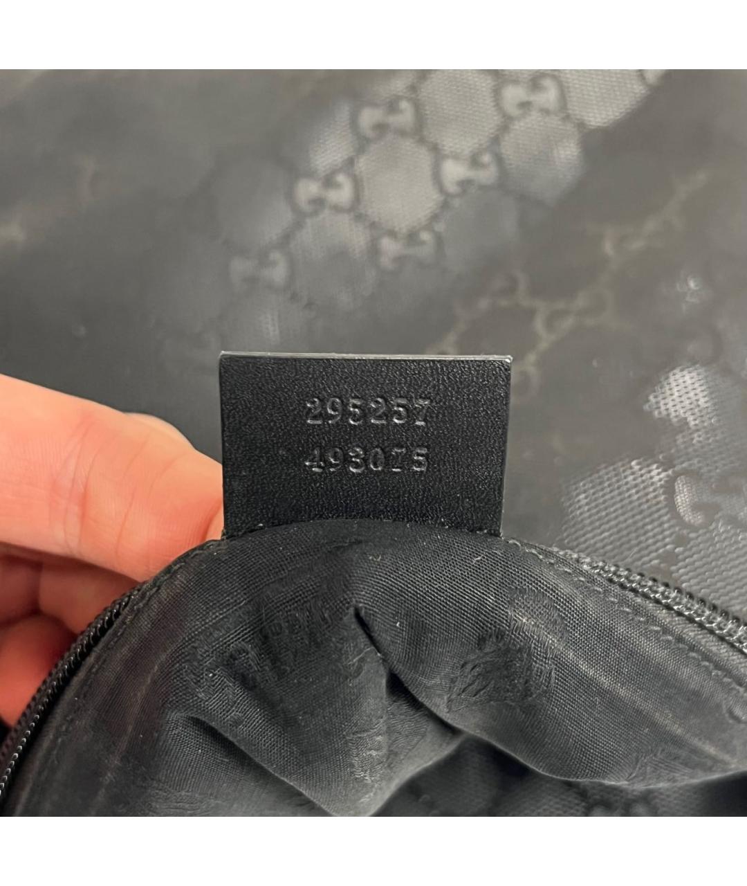 GUCCI Черная кожаная сумка на плечо, фото 6