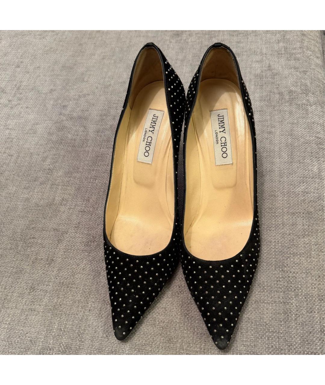 JIMMY CHOO Черные замшевые туфли, фото 2