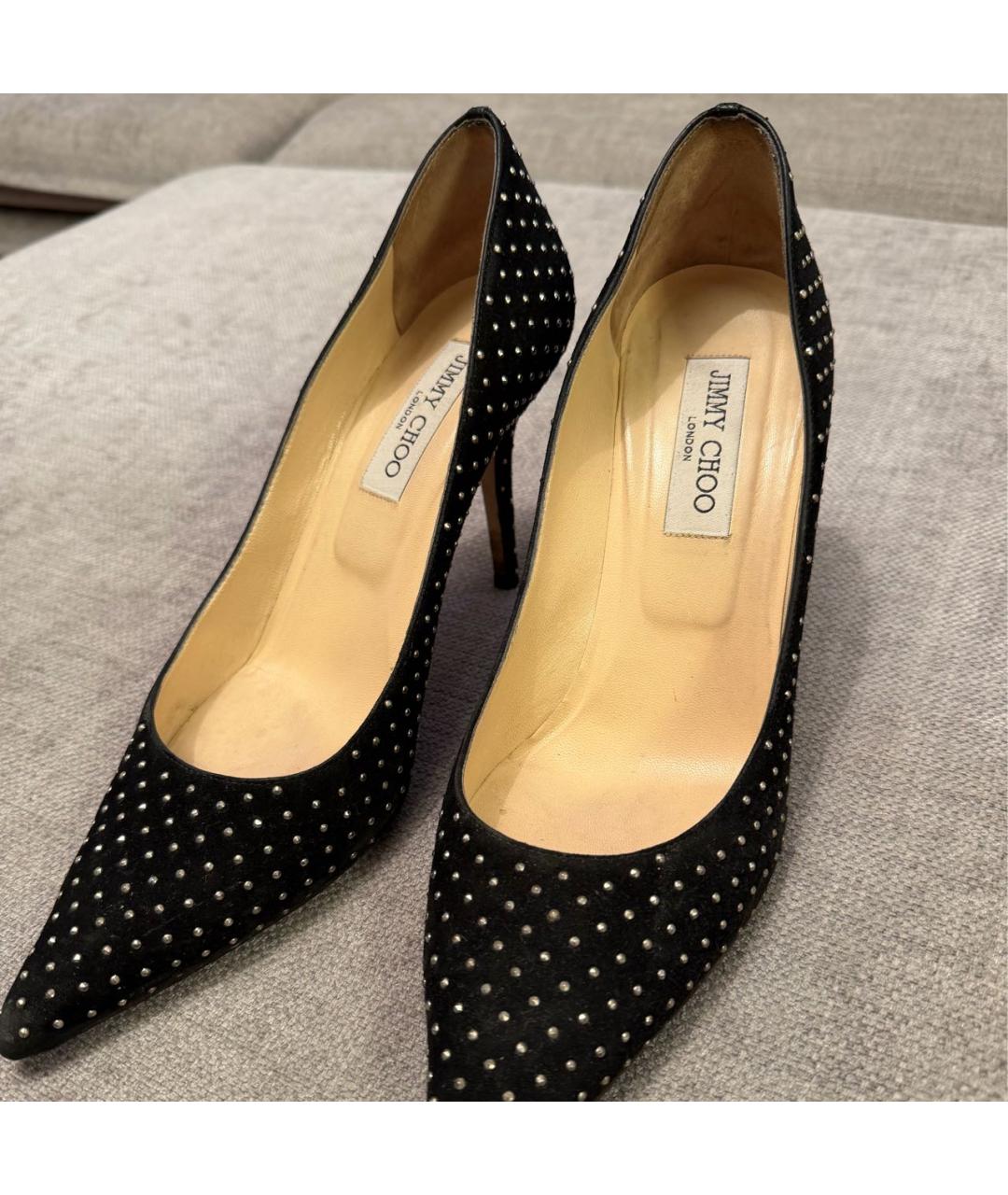 JIMMY CHOO Черные замшевые туфли, фото 3