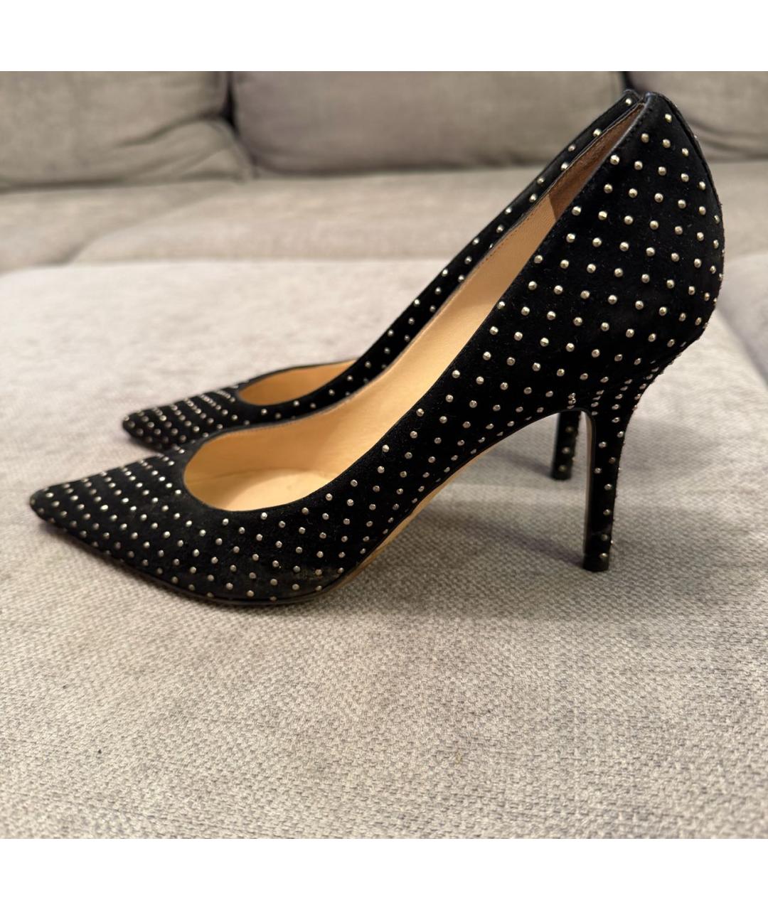 JIMMY CHOO Черные замшевые туфли, фото 5