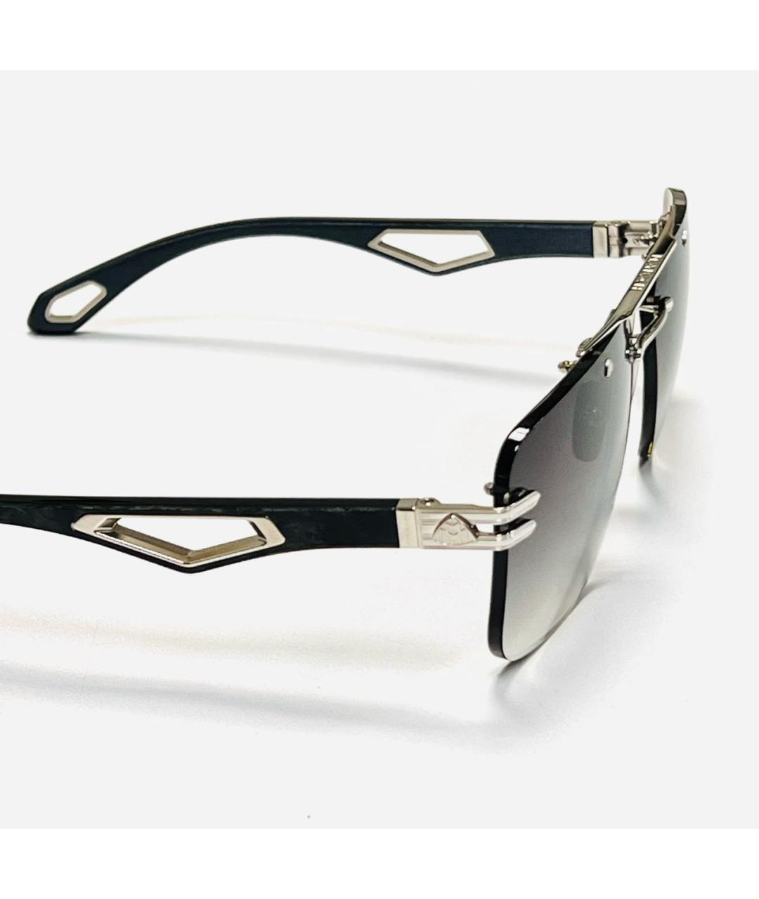 MAYBACH Черные солнцезащитные очки из рога буйвола, фото 3