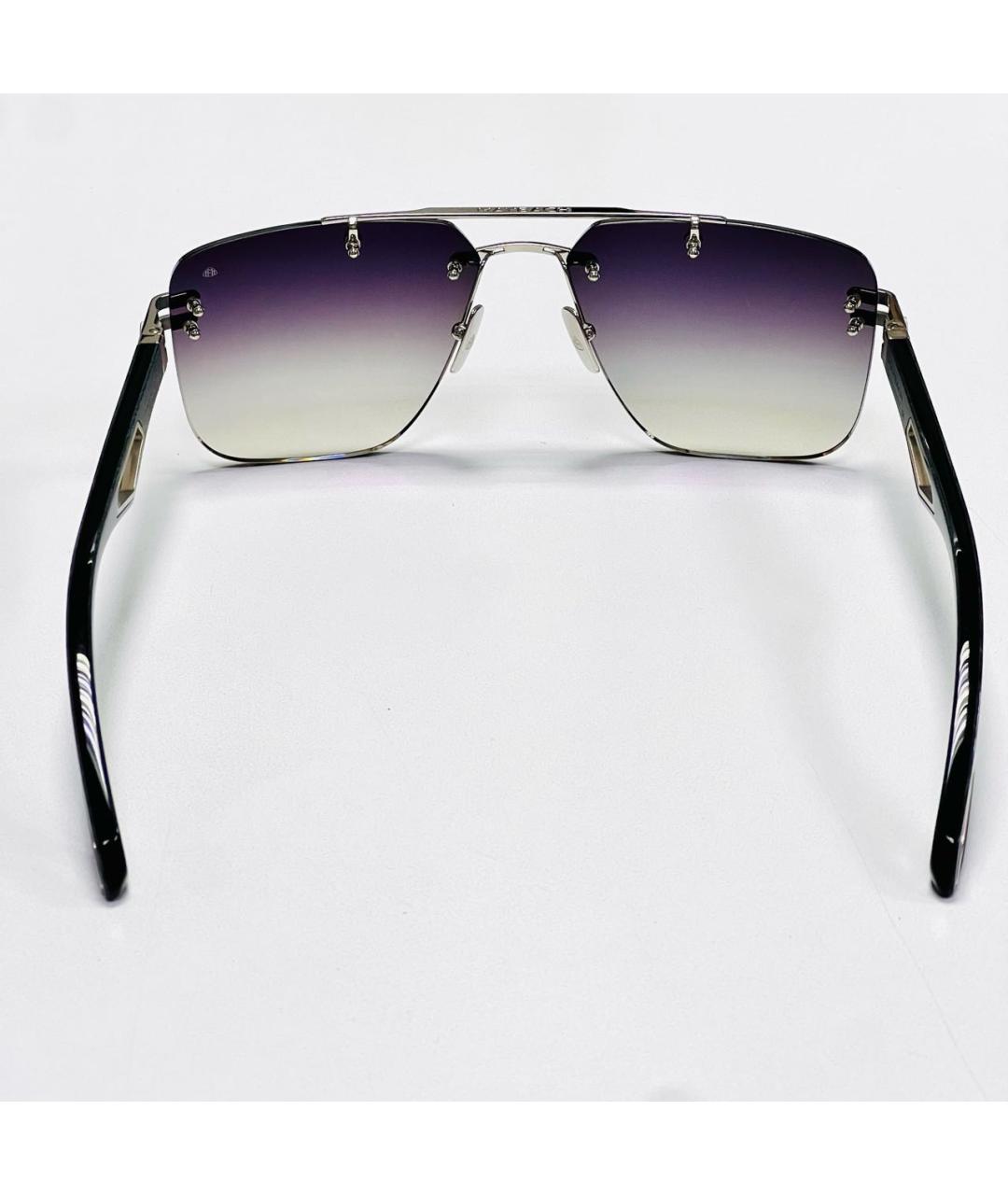 MAYBACH Черные солнцезащитные очки из рога буйвола, фото 6