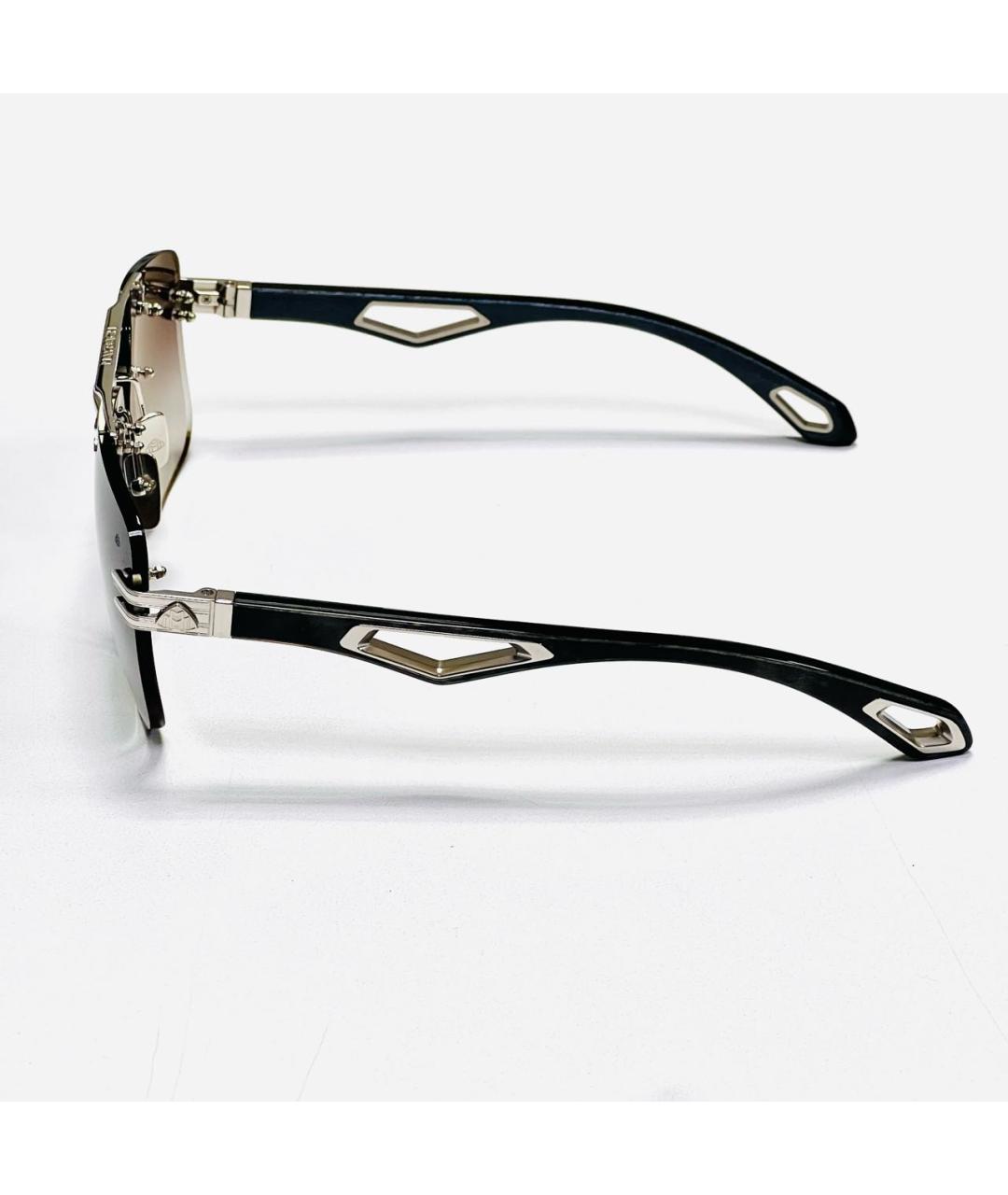 MAYBACH Черные солнцезащитные очки из рога буйвола, фото 5