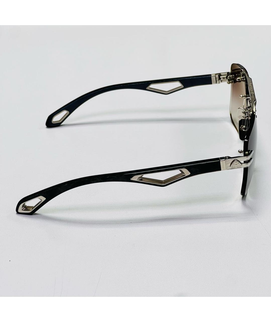 MAYBACH Черные солнцезащитные очки из рога буйвола, фото 7