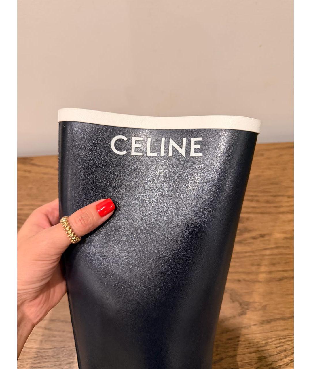 CELINE Черные резиновые сапоги, фото 7