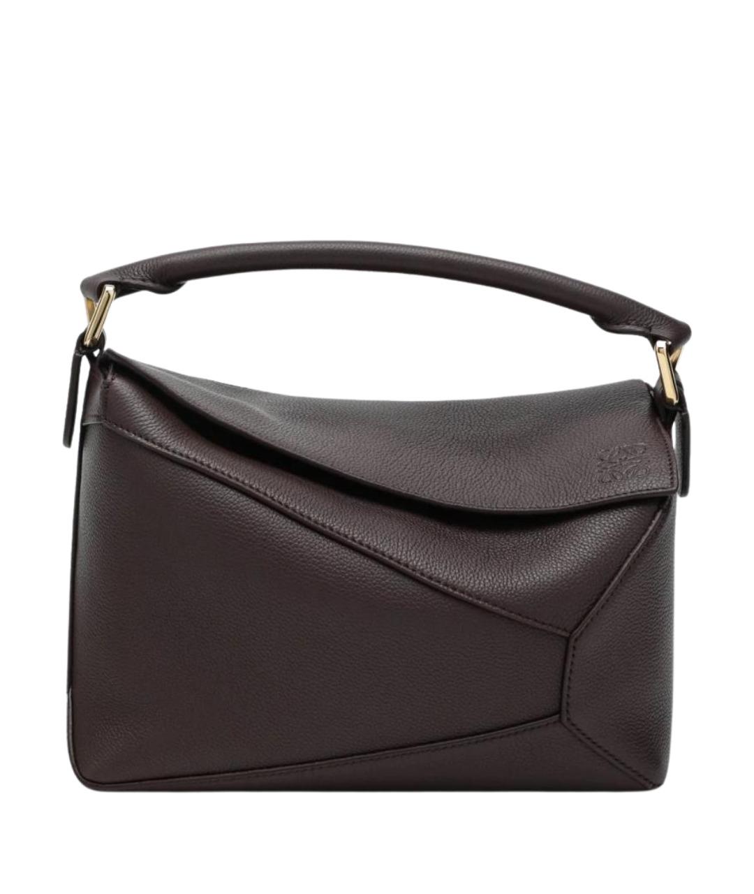 LOEWE Коричневая кожаная сумка через плечо, фото 1