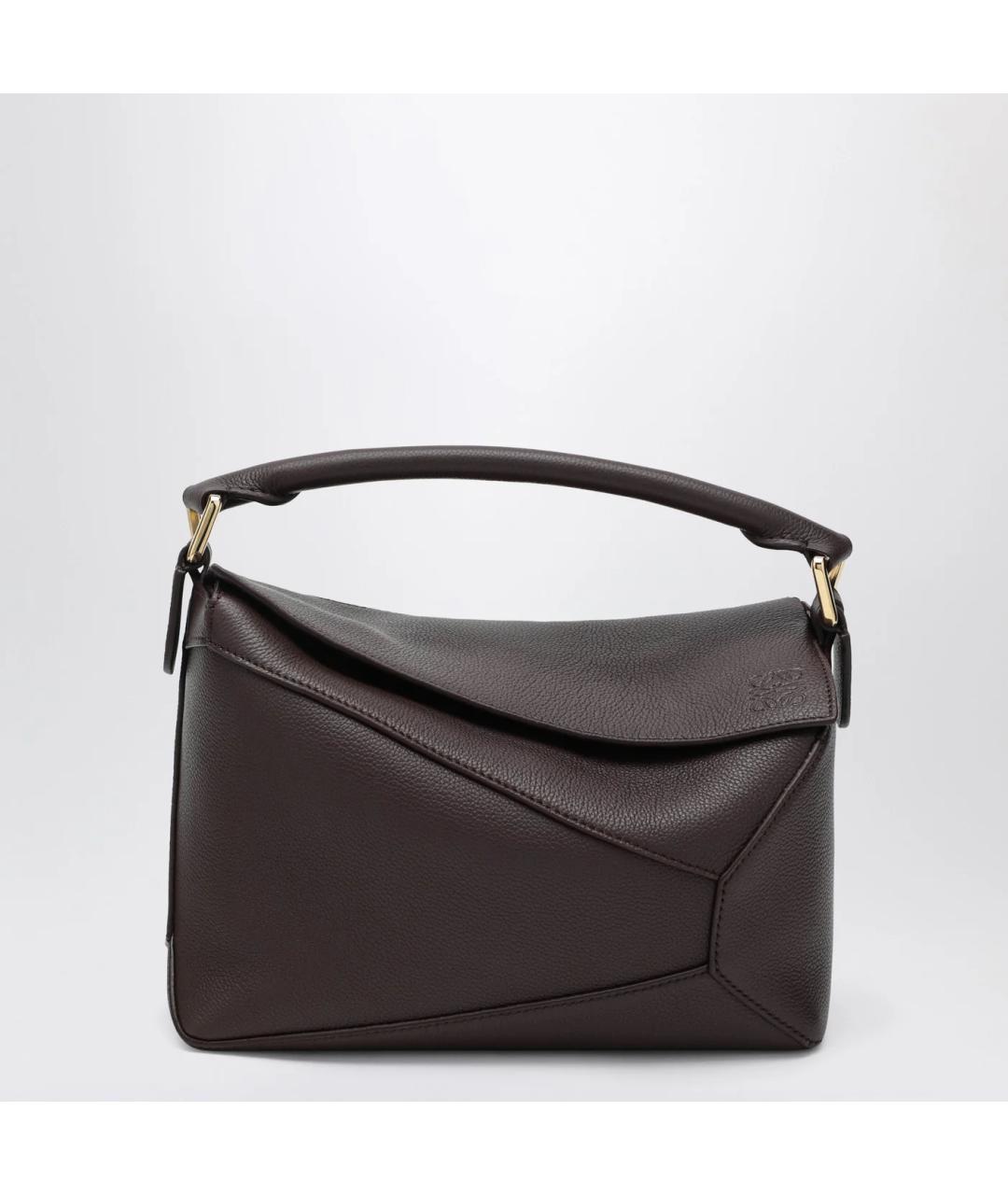 LOEWE Коричневая кожаная сумка через плечо, фото 3