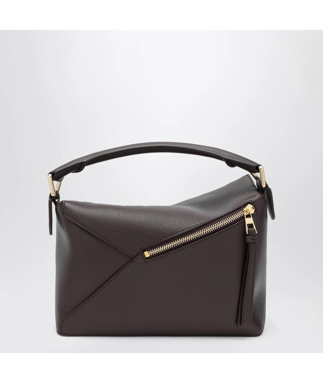 LOEWE Коричневая кожаная сумка через плечо, фото 2