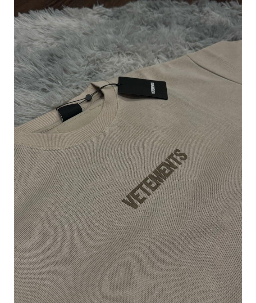 VETEMENTS Белая хлопко-полиэстеровая футболка, фото 5