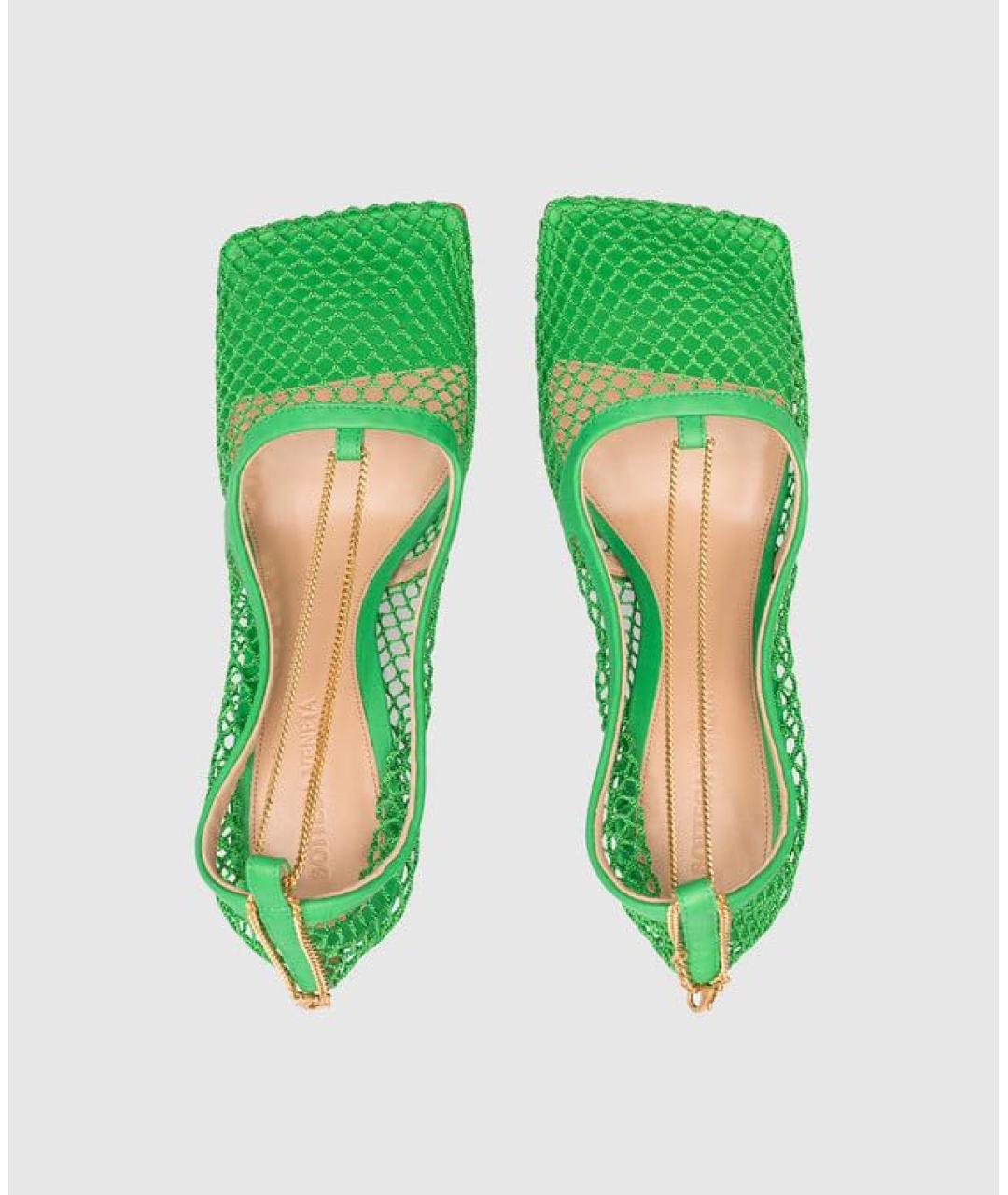 BOTTEGA VENETA Зеленые босоножки, фото 4