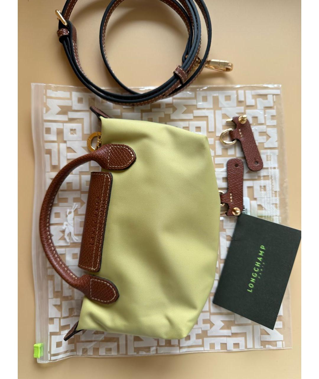 LONGCHAMP Салатовая сумка с короткими ручками, фото 5