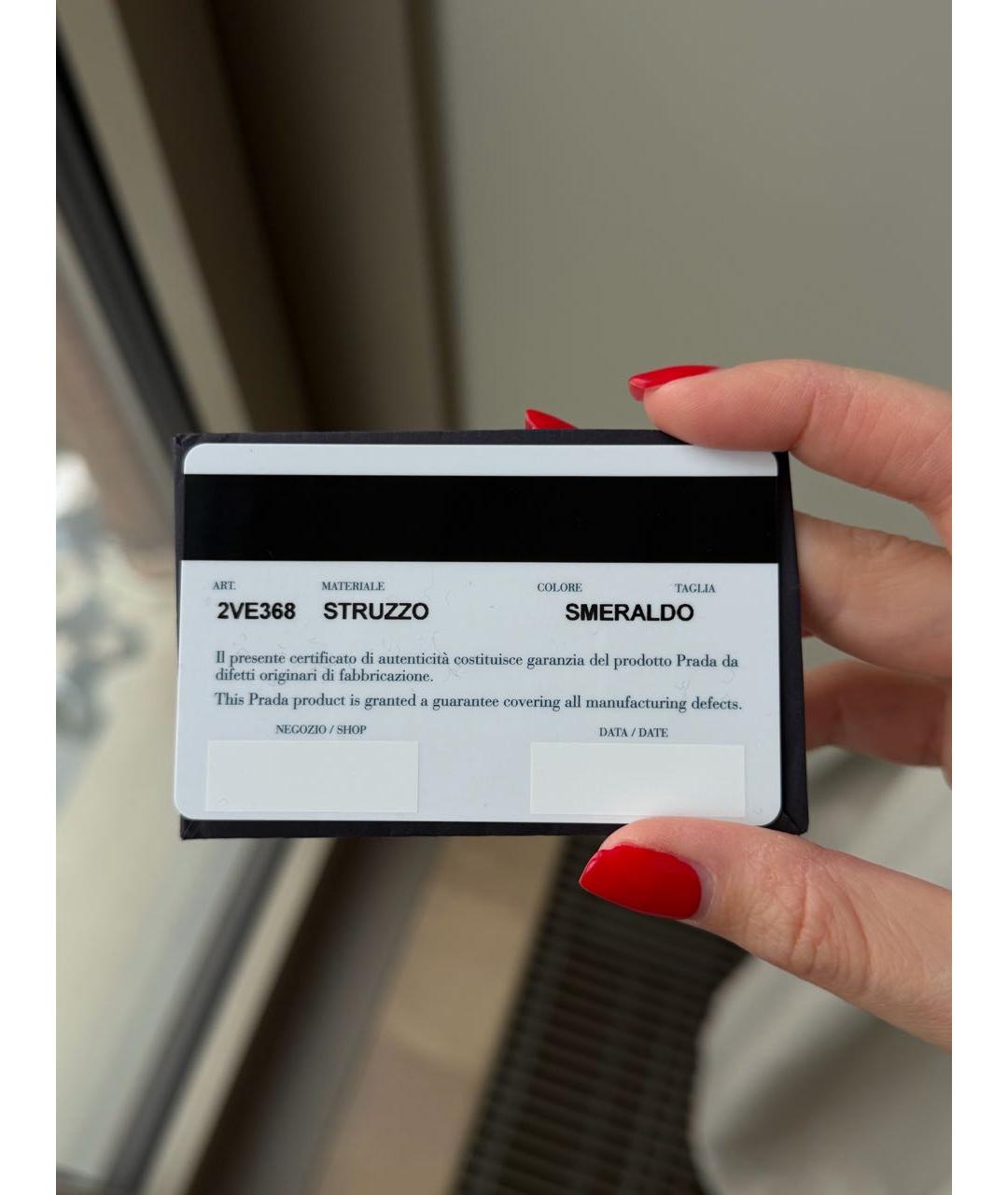 PRADA Зеленый портфель из экзотической кожи, фото 8