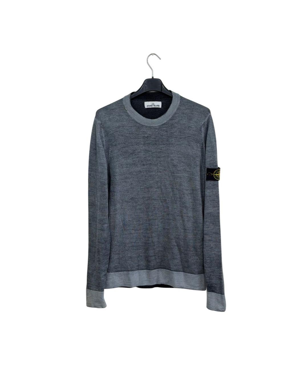 STONE ISLAND Серый хлопковый джемпер / свитер, фото 7