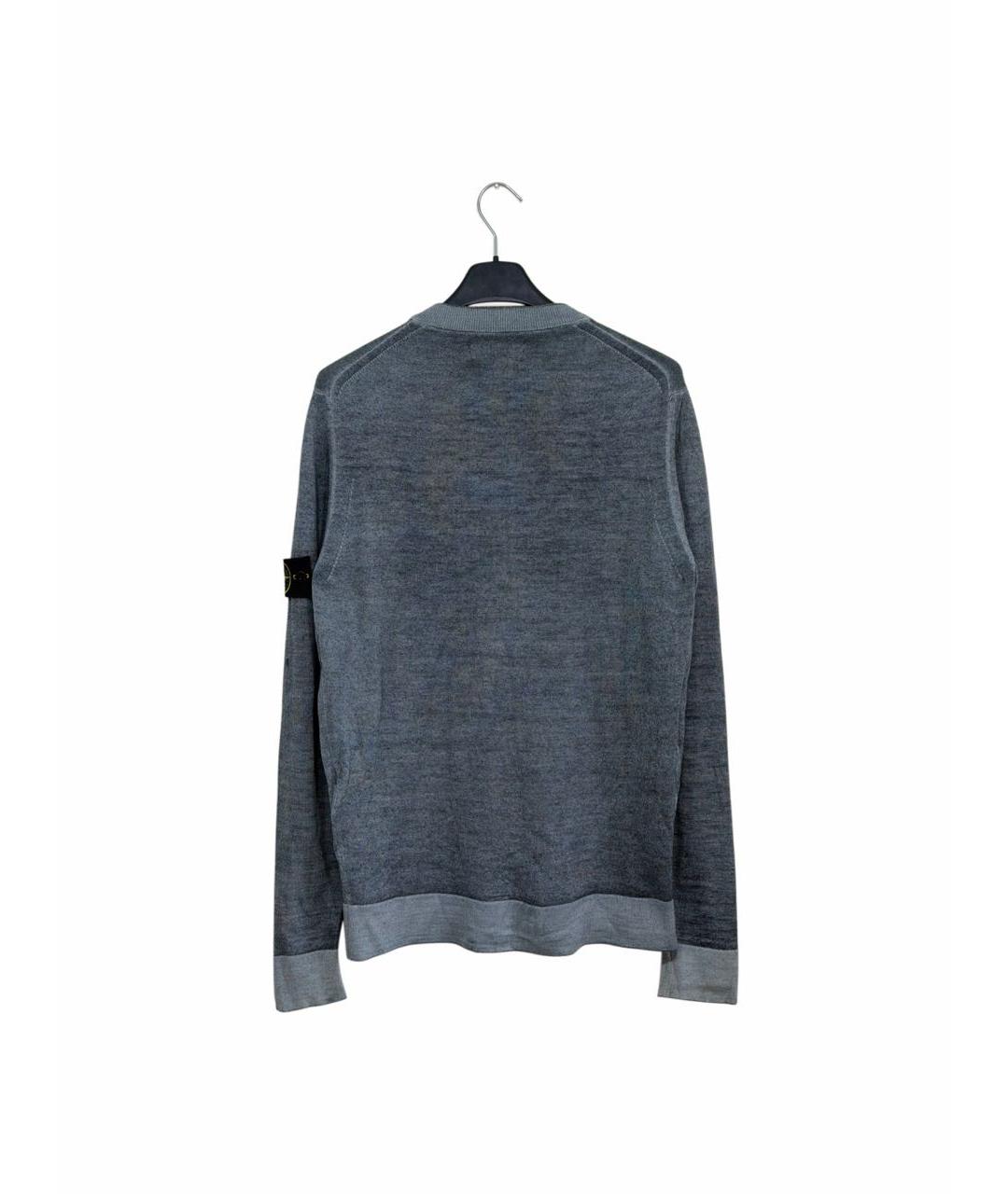 STONE ISLAND Серый хлопковый джемпер / свитер, фото 3