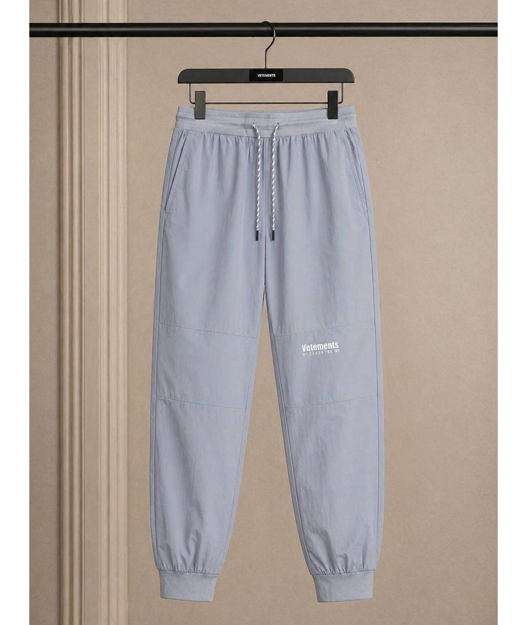 VETEMENTS Голубые повседневные брюки, фото 5