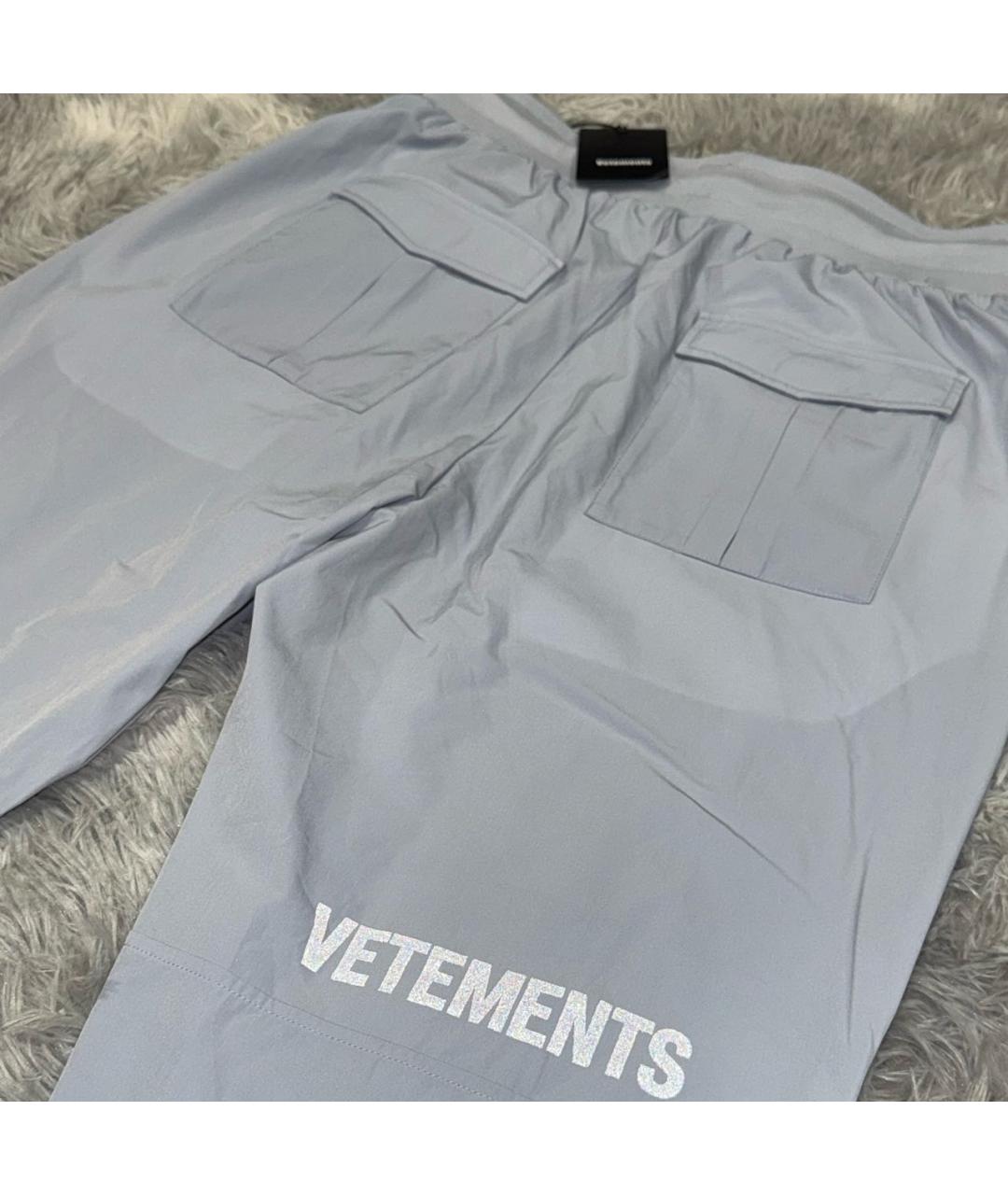 VETEMENTS Голубые повседневные брюки, фото 4