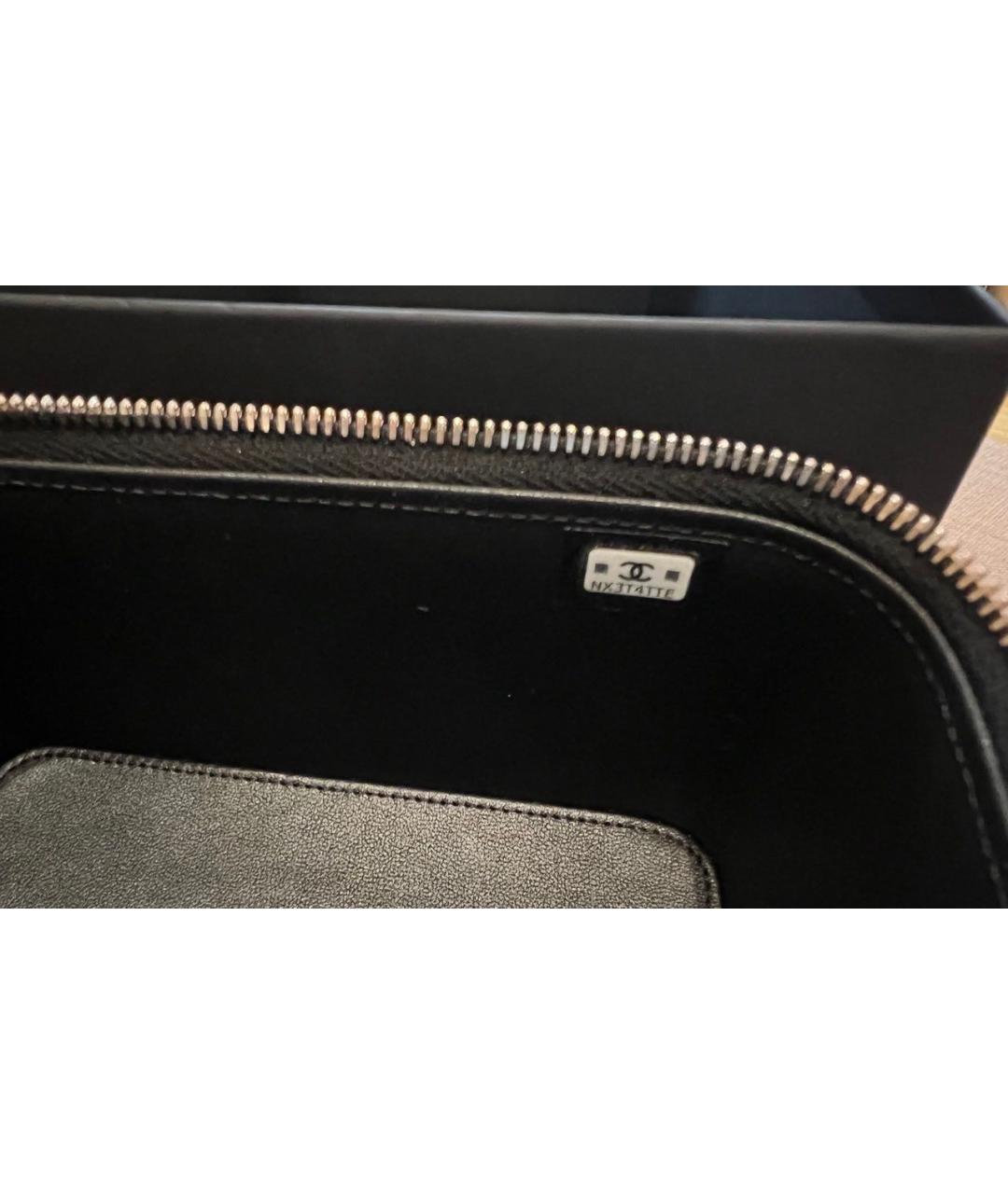 CHANEL Черная кожаная сумка через плечо, фото 5
