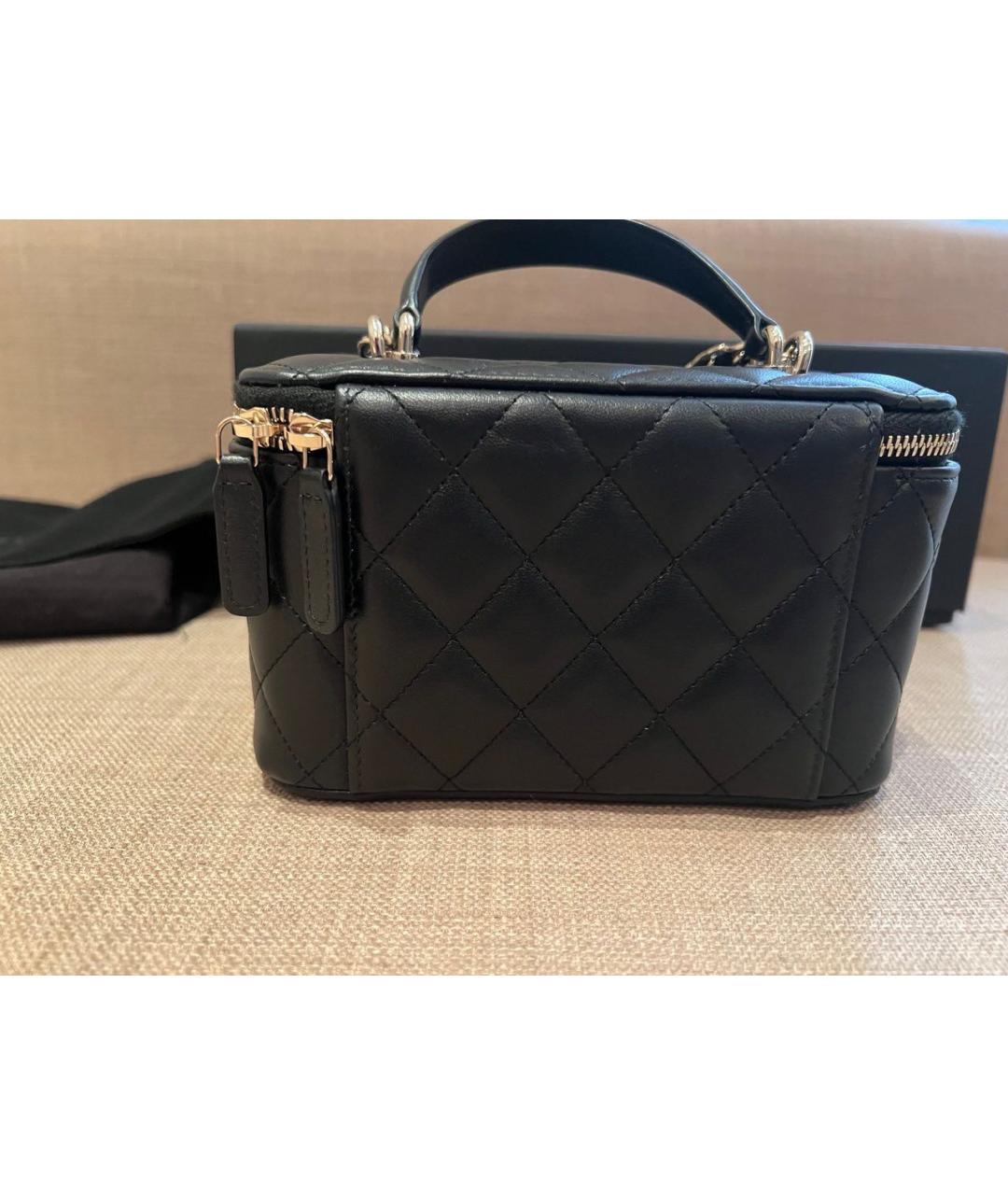 CHANEL Черная кожаная сумка через плечо, фото 3