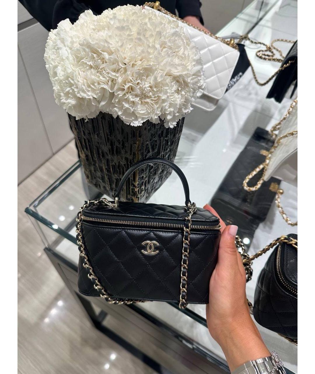 CHANEL Черная кожаная сумка через плечо, фото 2