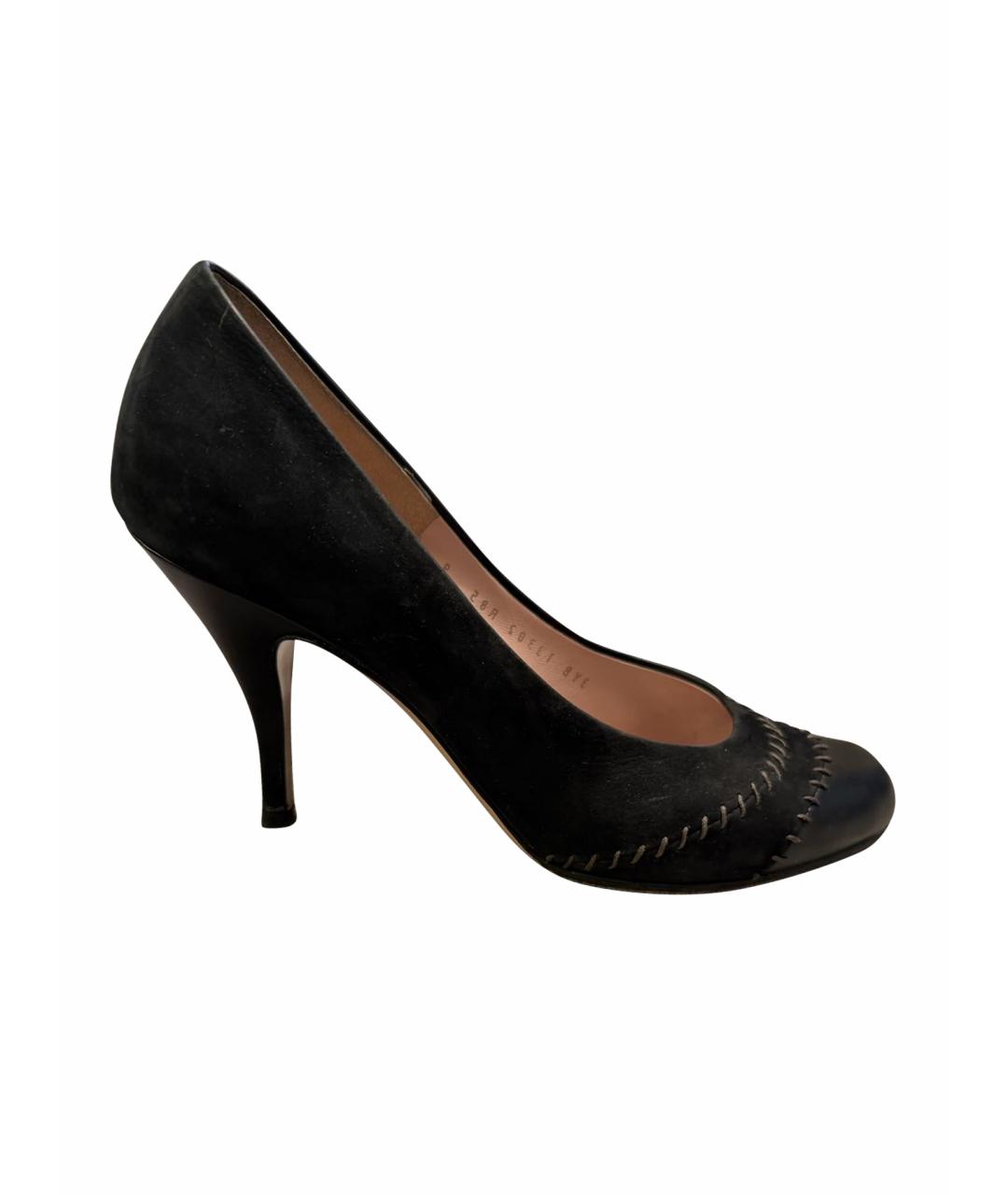 FERRAGAMO Черные кожаные туфли, фото 1