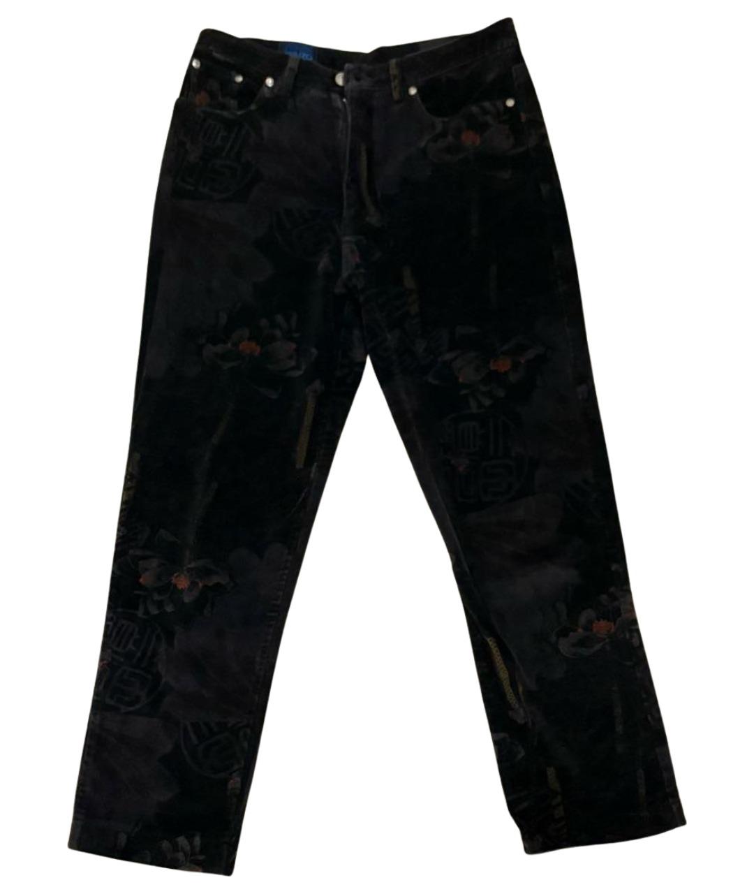 KENZO Черные хлопковые прямые джинсы, фото 1