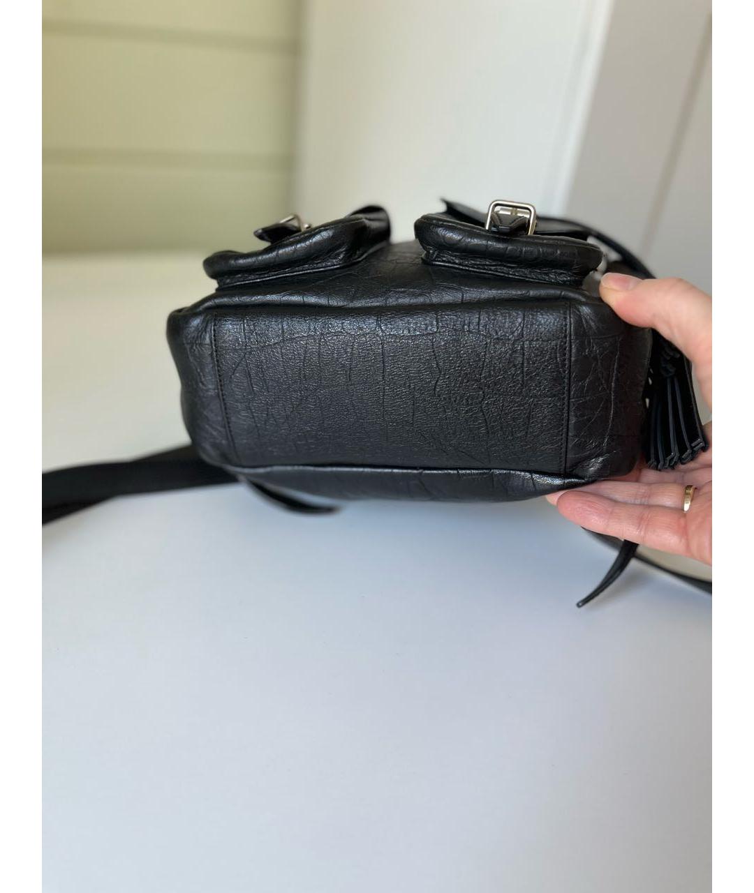 SAINT LAURENT Черный кожаный рюкзак, фото 3