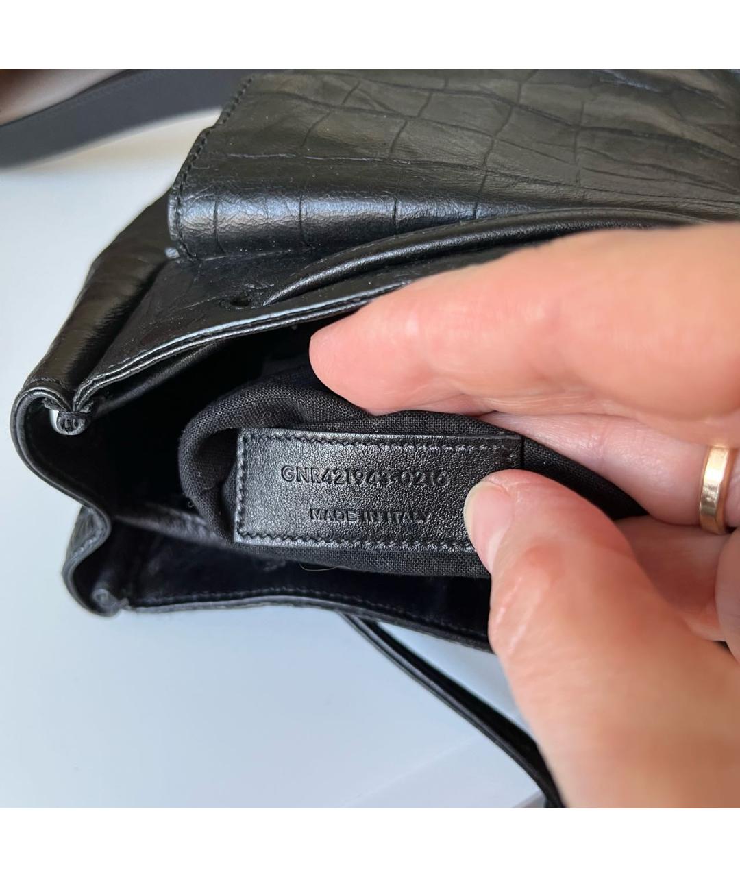 SAINT LAURENT Черный кожаный рюкзак, фото 6