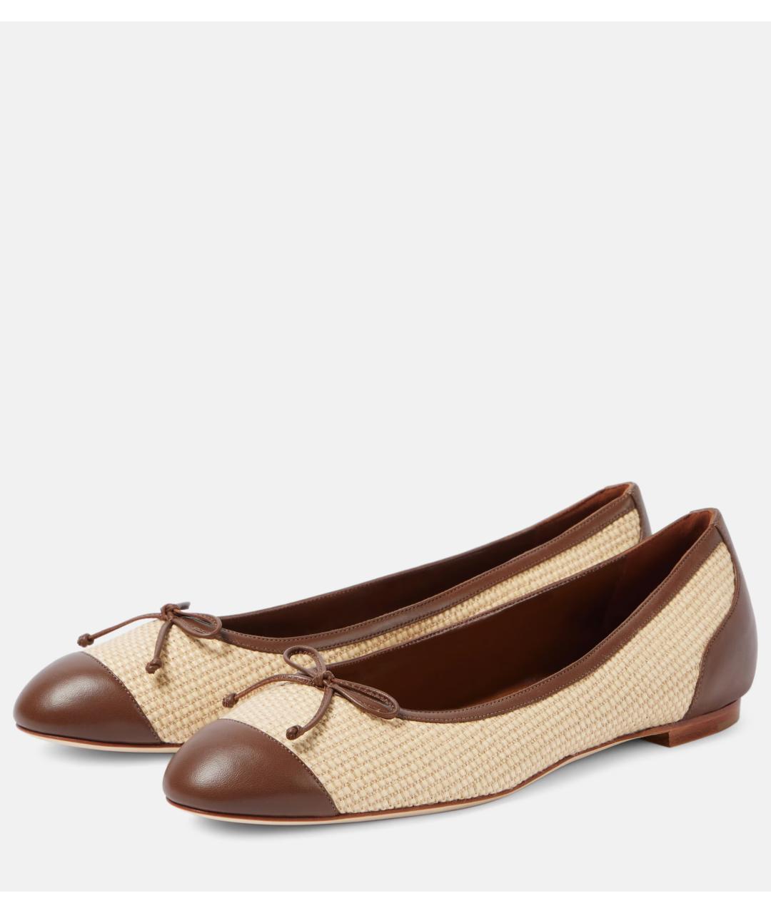 MANOLO BLAHNIK Бежевые балетки, фото 3