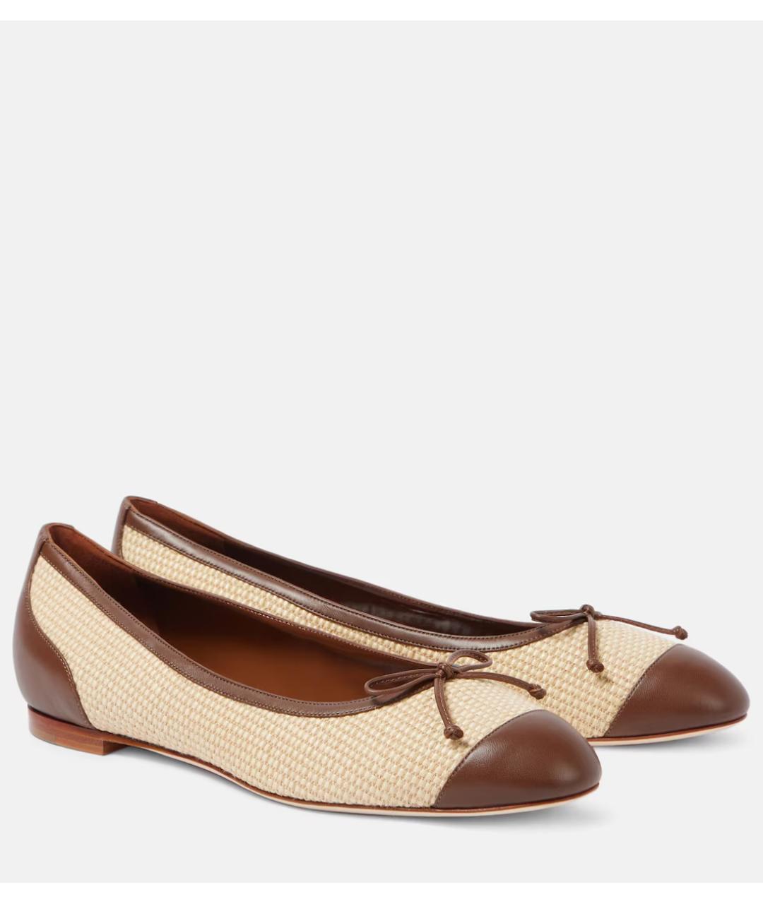 MANOLO BLAHNIK Бежевые балетки, фото 2