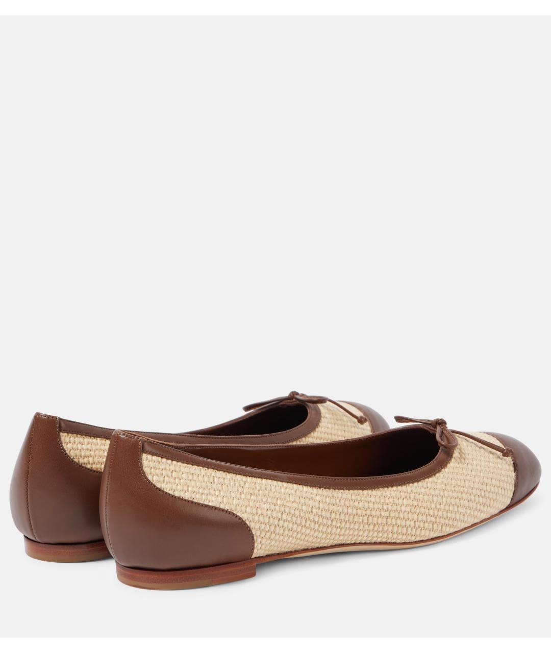 MANOLO BLAHNIK Бежевые балетки, фото 5