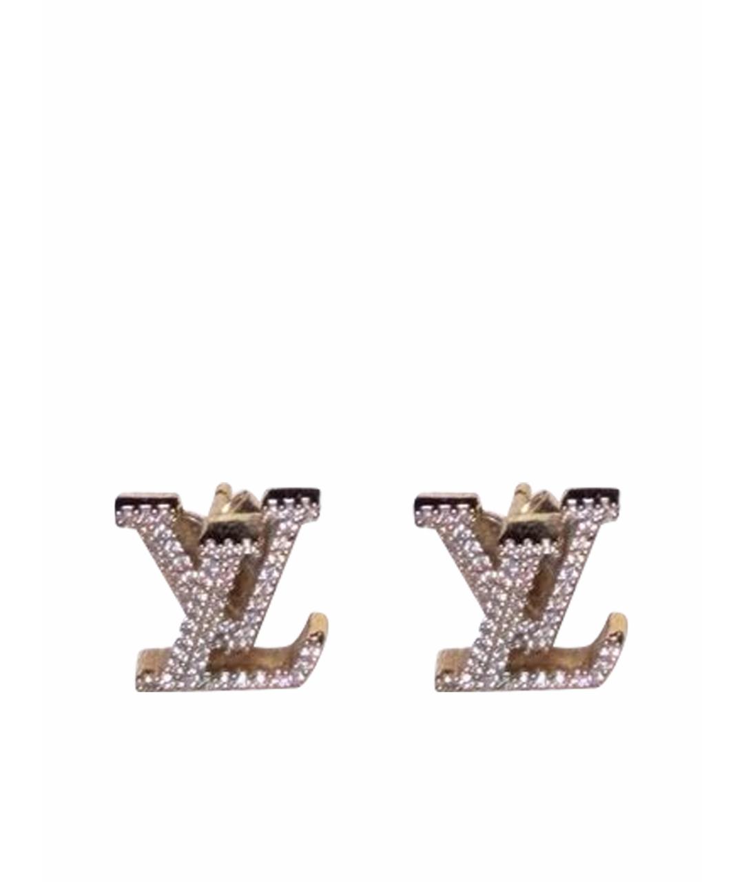 LOUIS VUITTON Золотые металлические серьги, фото 1