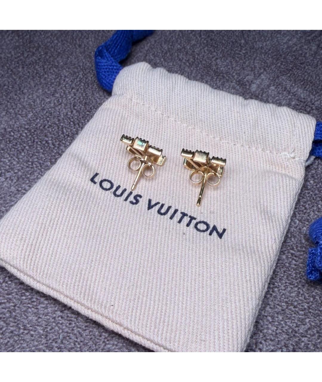 LOUIS VUITTON Золотые металлические серьги, фото 2