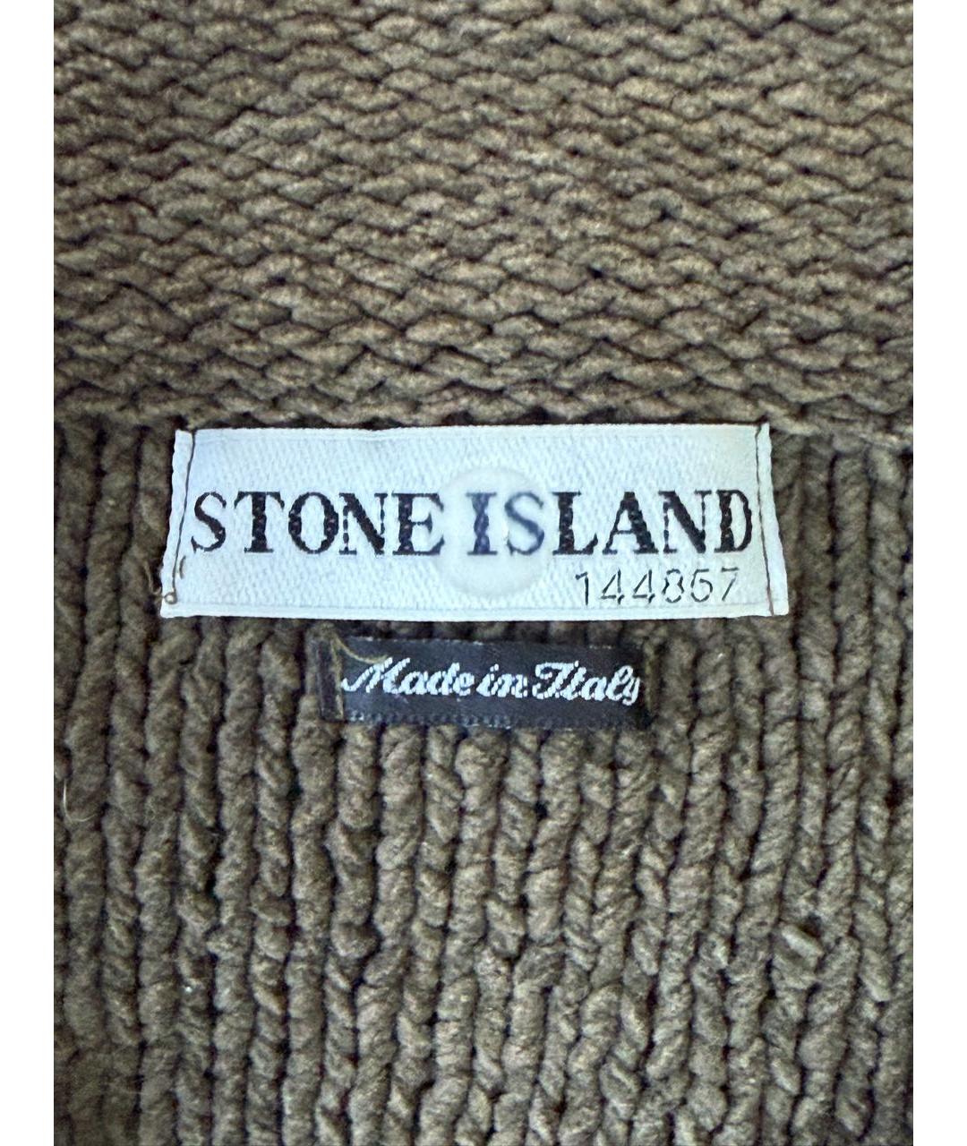 STONE ISLAND Хаки хлопковый джемпер / свитер, фото 4