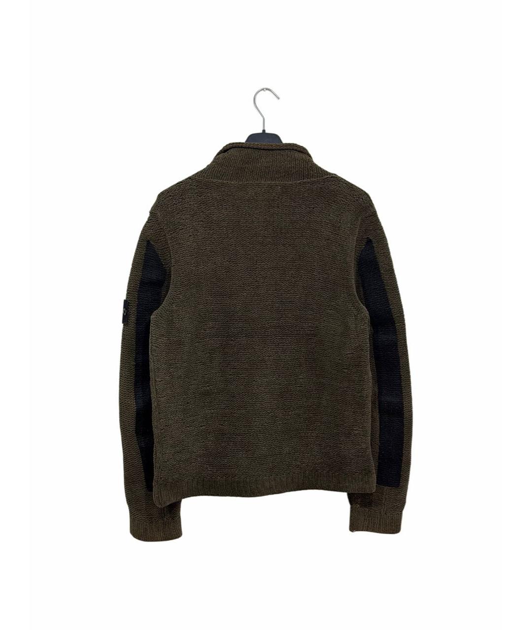 STONE ISLAND Хаки хлопковый джемпер / свитер, фото 3