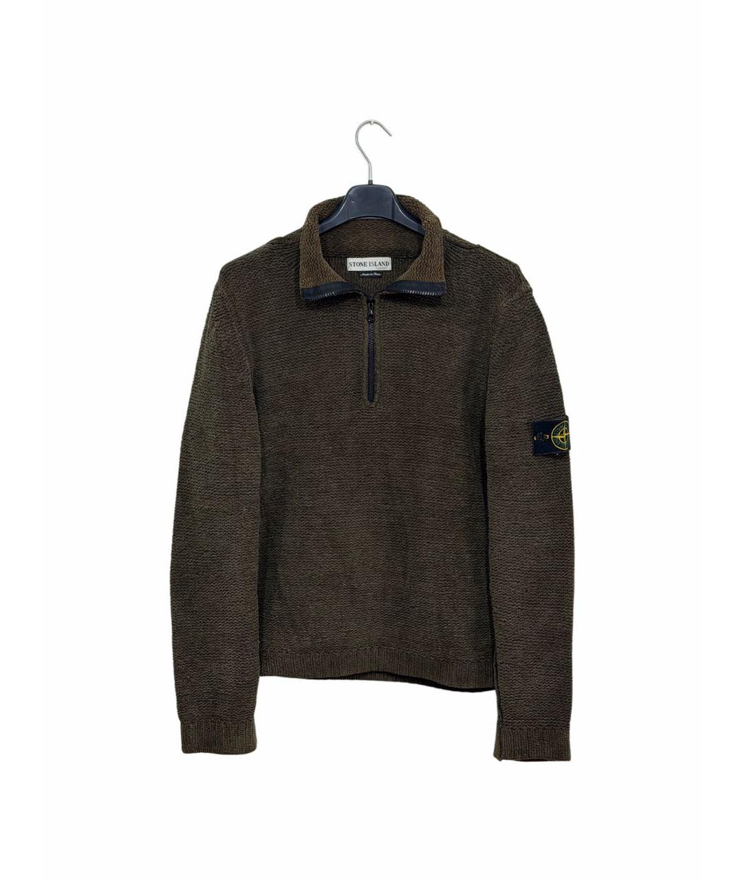 STONE ISLAND Хаки хлопковый джемпер / свитер, фото 8