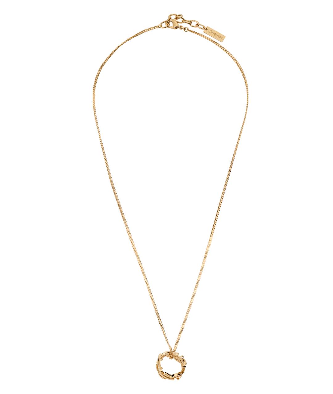 SAINT LAURENT Золотая металлическая подвеска, фото 1