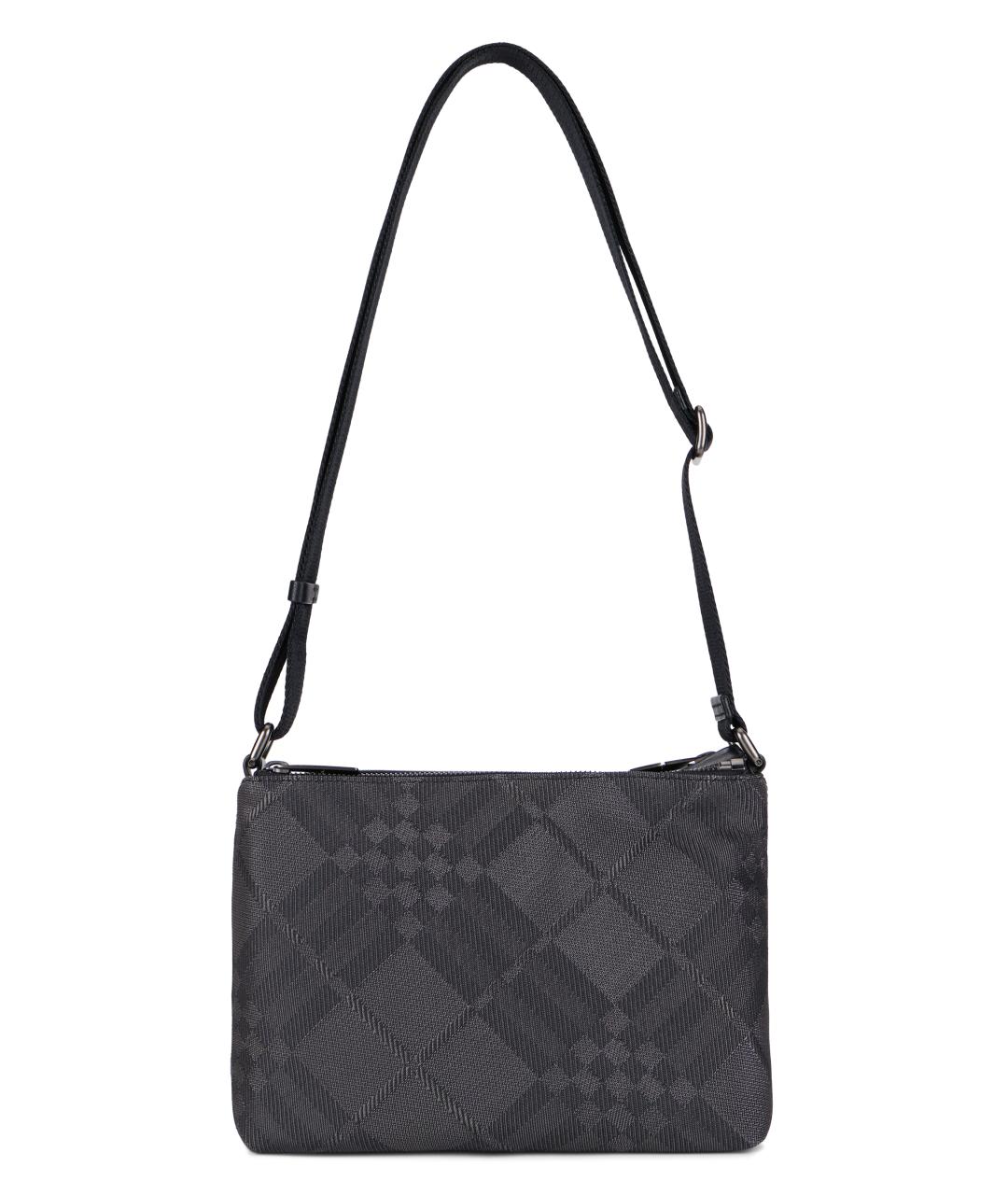 BURBERRY Серая кожаная сумка на плечо, фото 3