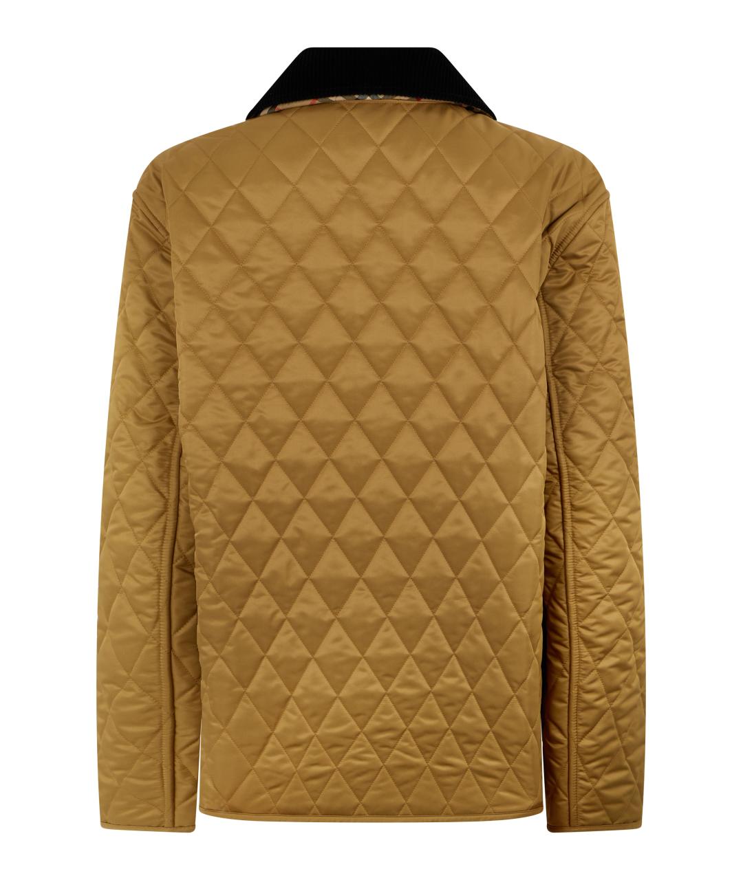 BURBERRY Бежевая полиэстеровая куртка, фото 2