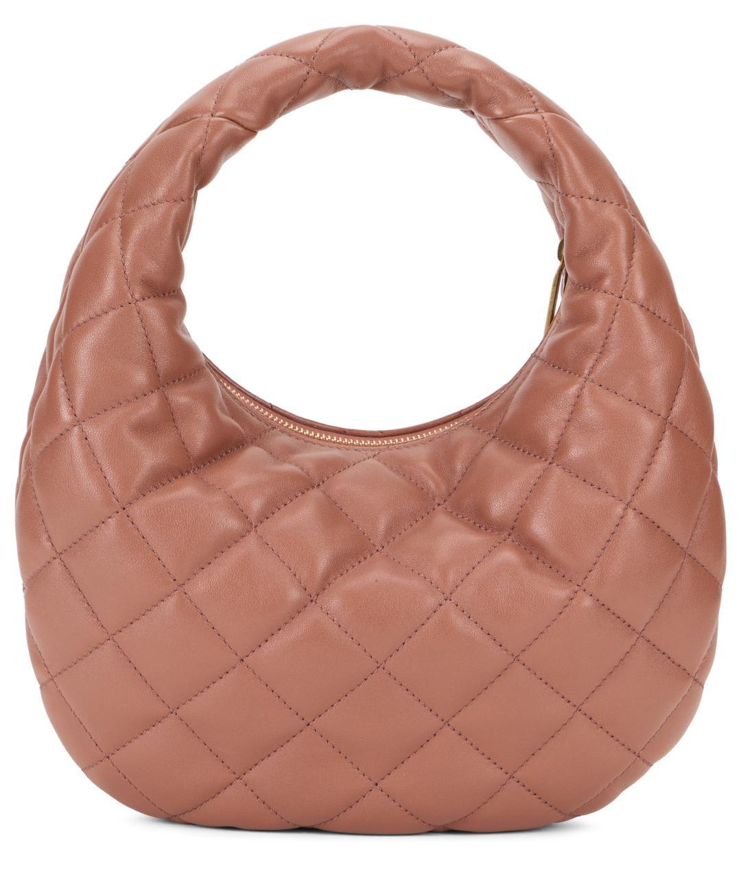 SAINT LAURENT Розовая кожаная сумка с короткими ручками, фото 4