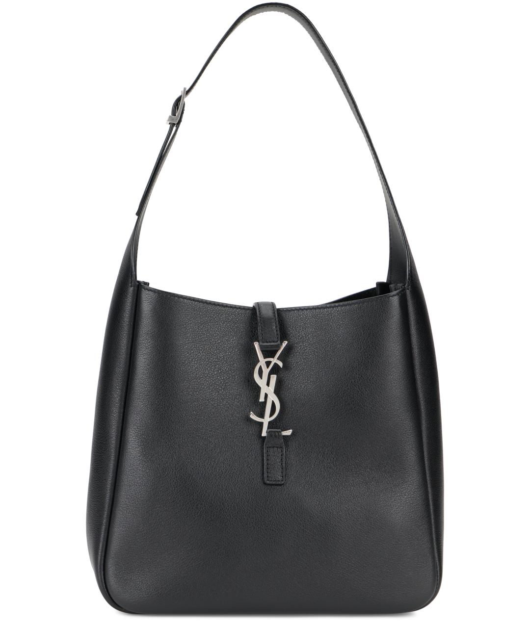 SAINT LAURENT Черная кожаная сумка через плечо, фото 2